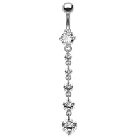 Fashion Creative Six-link Zircon Umbilical Button
