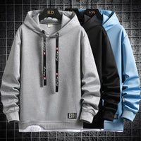 Men's Sweater Hooded Fake Brand Trend Coat Handsome Youth Student Top