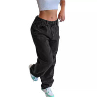 Casual Retro Loose Denim Trousers Women