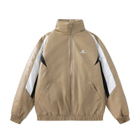 Men's Color Matching Motorcycle Cotton-padded Coat