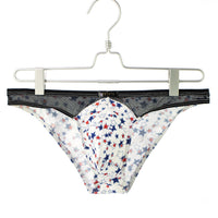 Men's Breathable Low Waist Star Printed Briefs