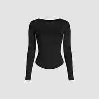 Autumn And Winter New Women's Clothing Popular Fashion Casual Slim-fit High-elastic Knitted Long-sleeve T-shirt