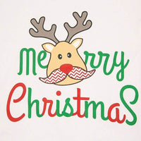 Home Wear Striped Parent-child Suit Christmas Print Pajamas