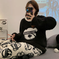 Winter Pajamas Flannel Thickened Long-sleeved Homewear