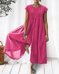 Fashion Elegant Long Short Sleeved Jumpsuit
