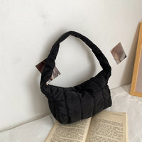 Lingge Embroidery Underarm Bag Niche Design Simple Dumpling Bag