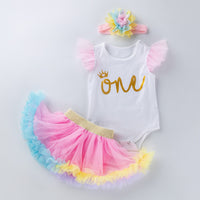 Girls Birthday Sleeveless Suit Infant