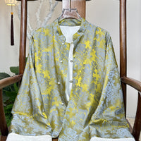 Women's Fashion Silk Interwoven New Baggy Coat