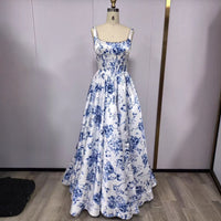 New French-style Square-neck Figure-flattering Slip Dress