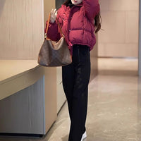 Winter Korean-style Cropped Hooded Cotton Jacket