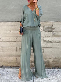 Fashionable Best-Selling Solid-Colored Chiffon Set For Women