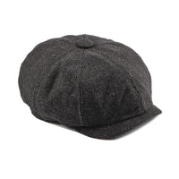 Fashion Retro Octagonal Hat Male Fashion Plaid Beret