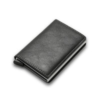 Portable Light Weight ID Credit Bank Card Holder Wallet Luxury Brand Men Women Anti Rfid Blocking Protected Magic Leather Slim Mini Small Money Wallets Case
