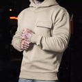 Fashion Casual Patch Pocket Cotton Plus Size Hooded Pullover