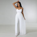 Women's Fashion Casual Solid Color Wide Leg Jumpsuit
