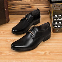 Business Formal Men's British Leather Shoes Lace-up Casual Shoes