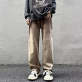 Small Feet Yellow Mud Color Gradient Wide-leg Straight Pants