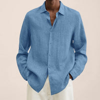 Men's Autumn New Casual Cotton Linen Shirt
