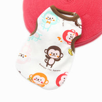 Candy-colored Pet Springsummer Thin Cotton Printed Vest