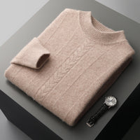 Half Collar Cashmere Sweater Men's Long Sleeve