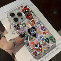 Cute Eye Phone Case With Feather-Like Texture