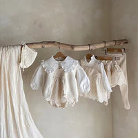 Baby Spring And Autumn Embroidery Cute Suspenders Small Skirt Romper One-piece Onesie