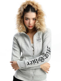 Detachable Fur Collar Hood Sweater Women's Fashion Advanced