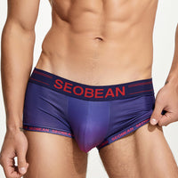 Underwear Low Waist Sexy U Convex Men's Boxers Fashion Printed Boxer Briefs