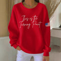 Trendy Women's Round Neck Pullover Sweatshirt