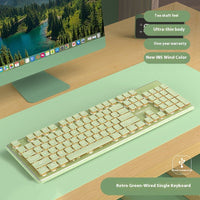 Prewalker V3 Wired Mute Keyboard Mouse Suit Mechanical Feeling Girls Office Typing Wireless Bluetooth Computer