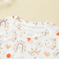 New Ins Sun Rainbow Loose Short-sleeved T-shirt Shorts Suit