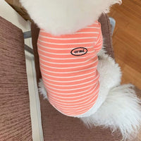 Simple Striped Printed Small Pet Dog Clothes