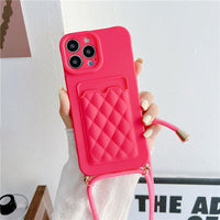 Card Lanyard Phone Case Diamond Diagonal Span