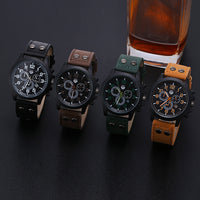 Men's Student Fashion Simple Business Belt Quartz Watch Men's
