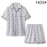 Summer Fashion Plaid Pajamas Mens Short-Sleeve Shorts