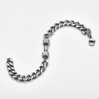 European And American Men's Dumbbell Titanium Steel Bracelet