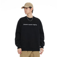 Three-dimensional Steel Printed Round Neck Loose All-match Casual Pullover Sweater