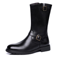 Men's Side-zip Motorcycle Boots
