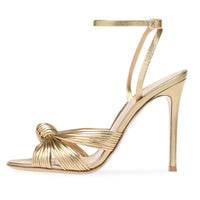 European And American Ladies Plus Size Light Gold PU Stiletto Heels
