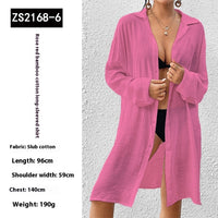 Tencel Slub Cotton Long-sleeved Shirt For Women