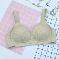 New Bra Cotton Bowl Thin Vest Style Middle-Aged And Elderly Adjustable Large Size Vest Style Big Cup Underwear Without Steel Ring