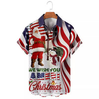 European And American Christmas Plus Size Men's 3D Shirt