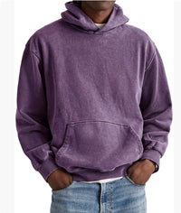 Men's Round Neck American Retro Casual Hooded Sweatshirt