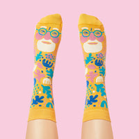 Personalized Cartoon Creative Fun Jacquard Trendy Socks Men And Women Couple Thigh High Socks