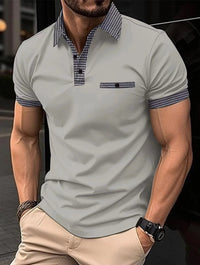 Checkered Men's Sports Polo Shirt