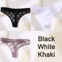Lace Thong Women's Panties Briefs High Slit Cutout