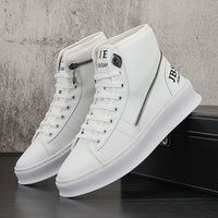 Men's White Boots Trendy Thick Bottom High Top