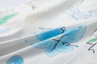 Graffiti Flower Butterfly Printed Shirt Men