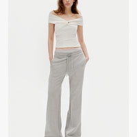 Pleated Kink Stacking Short Sleeve Comfortable Top