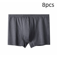 Men's High-waisted Pure Cotton Plus Size Loose Deep-crotch Cotton Breathable Boxer Shorts